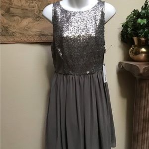 BB DAKOTA , Gray sequin dress, girls size 6